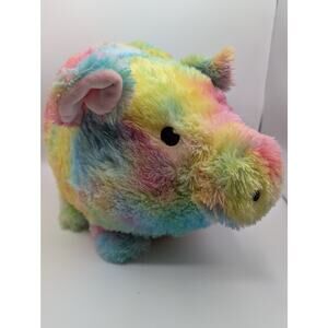 Your Zone Hug Me & Fill Me Soft Plush Tie-Dye Pig Piggy Bank